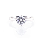 Reverse Tapered Four-Prong Solitaire Engagement Ring (Mounting)