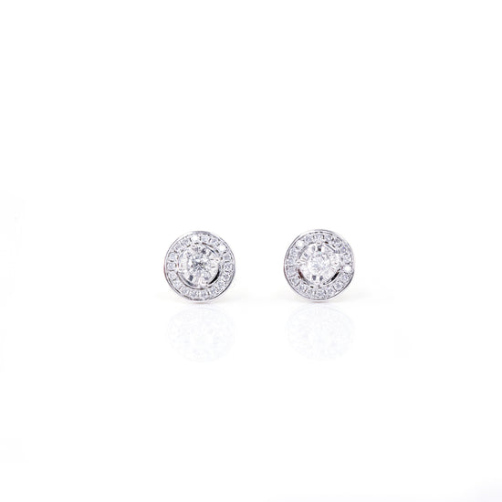 Classic Halo Diamond Earrings