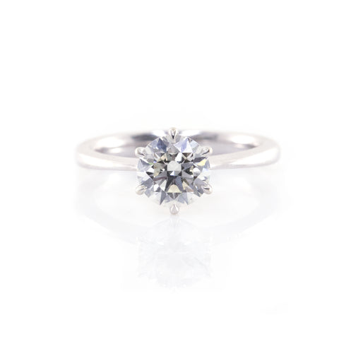 Classic Six-Prong Solitaire Engagement Ring (Mounting)