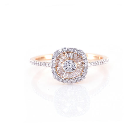 Square-Shaped Diamond Ring