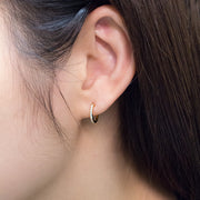 Diamond Lobe Earrings