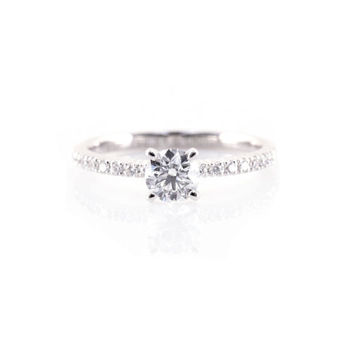 Classic French Pavé Engagement Ring (Mounting)