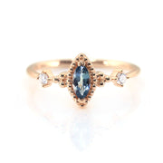 Marquise-Shaped Sapphire Ring